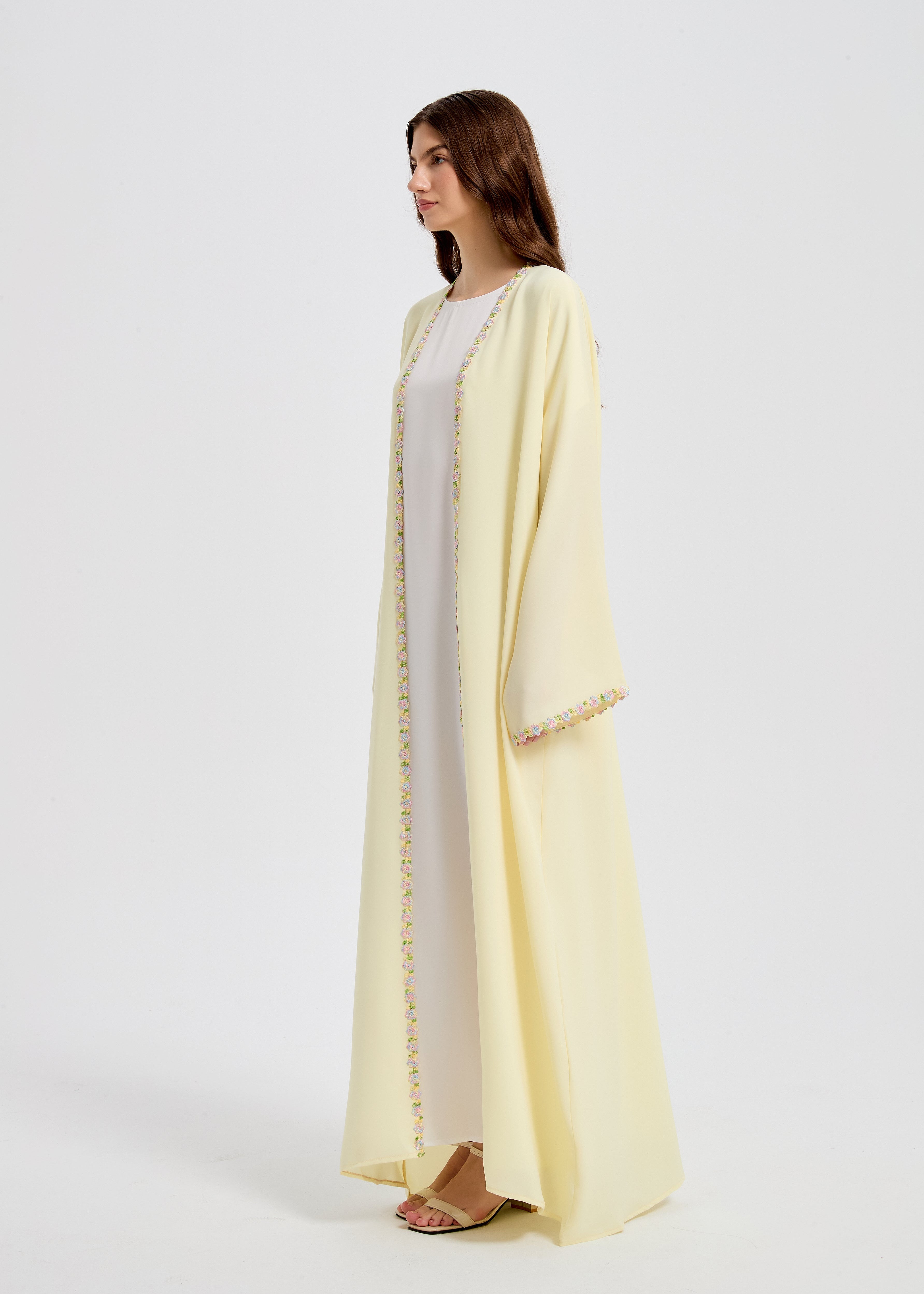 Soraya Abaya Set - Butter Yellow