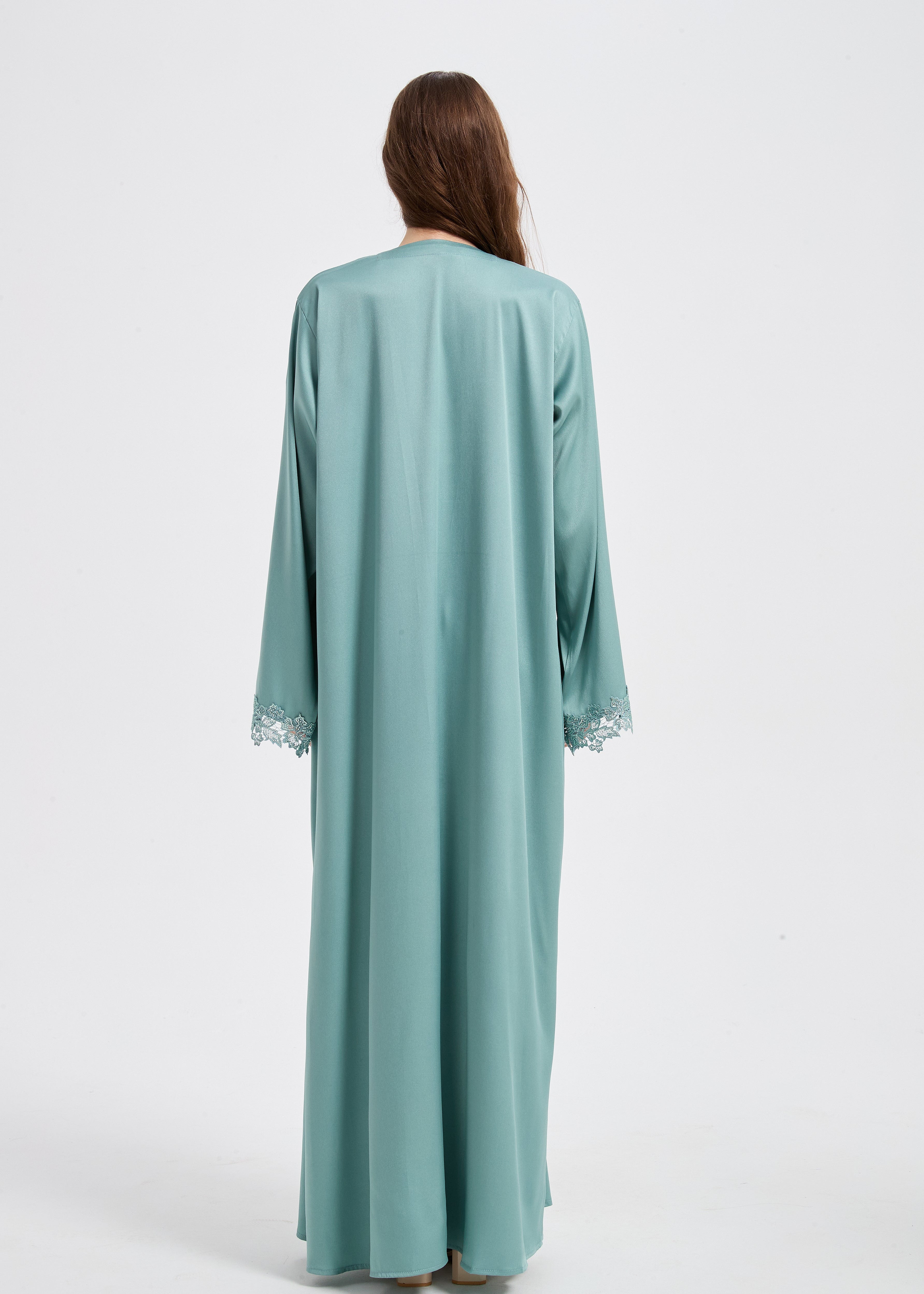 Sultana Lace Abaya Set - Sage