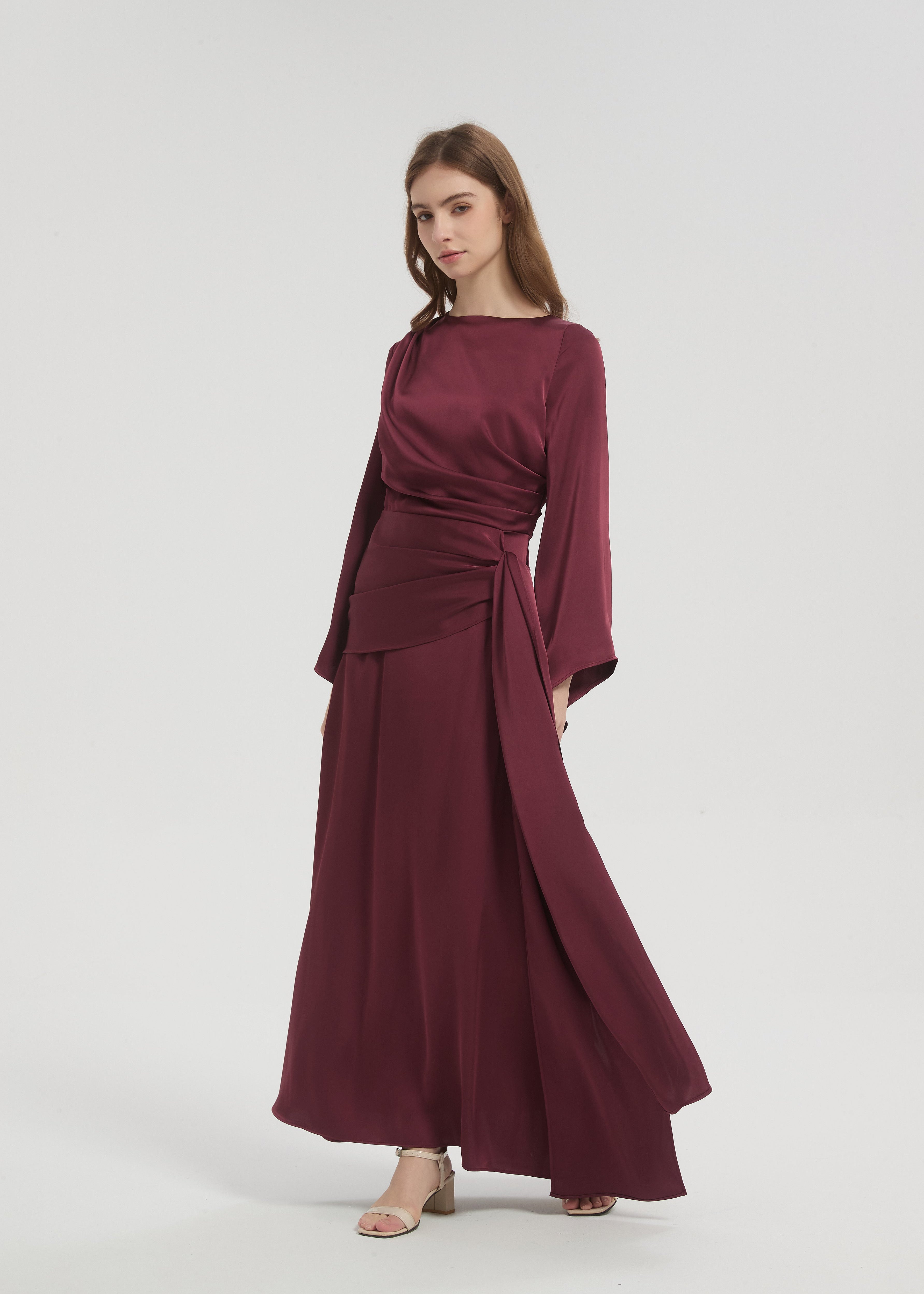 Dahlia Maxi Dress - Plum - AMARIAH