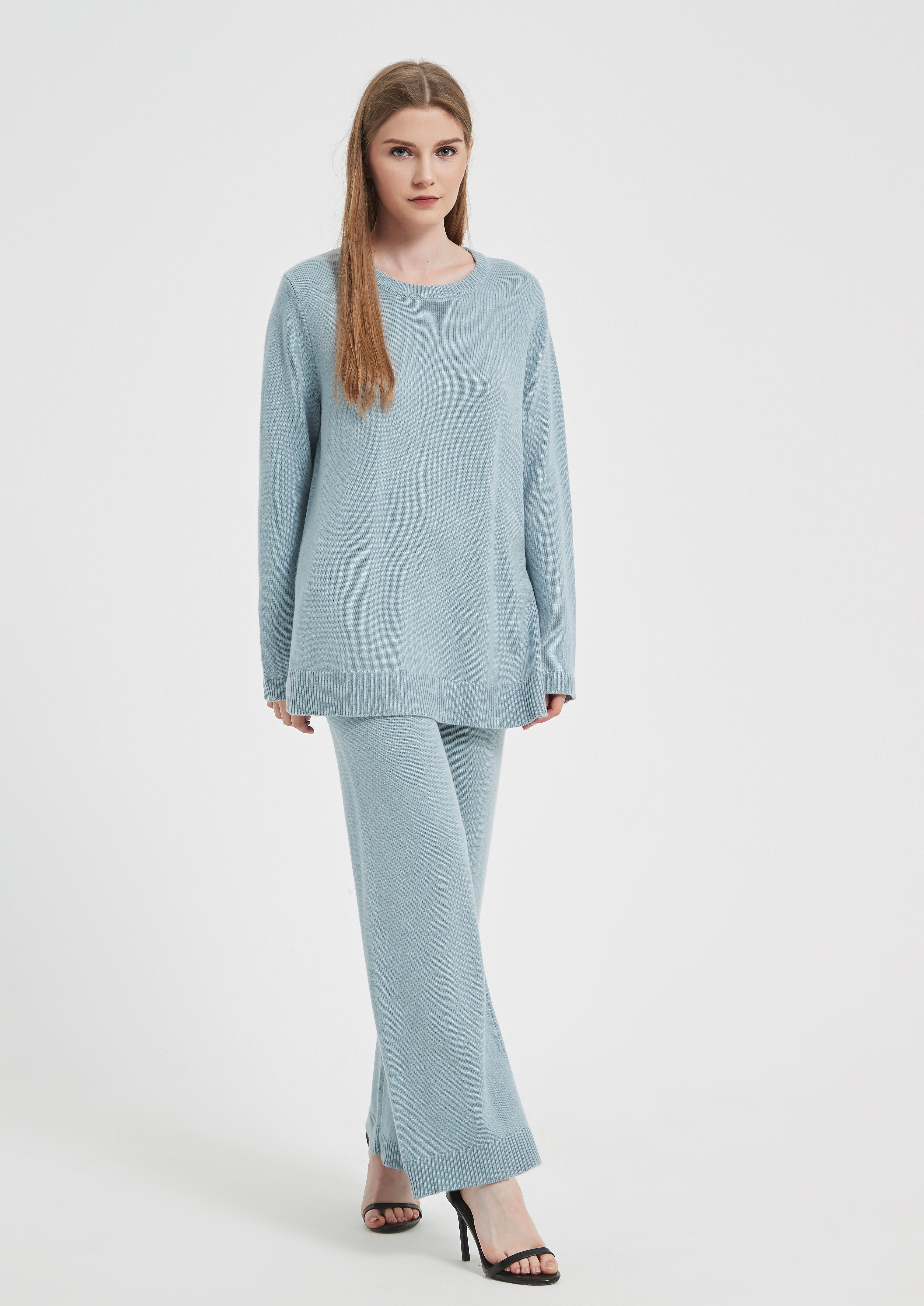 Elandra Knit Sweater - Baby Blue