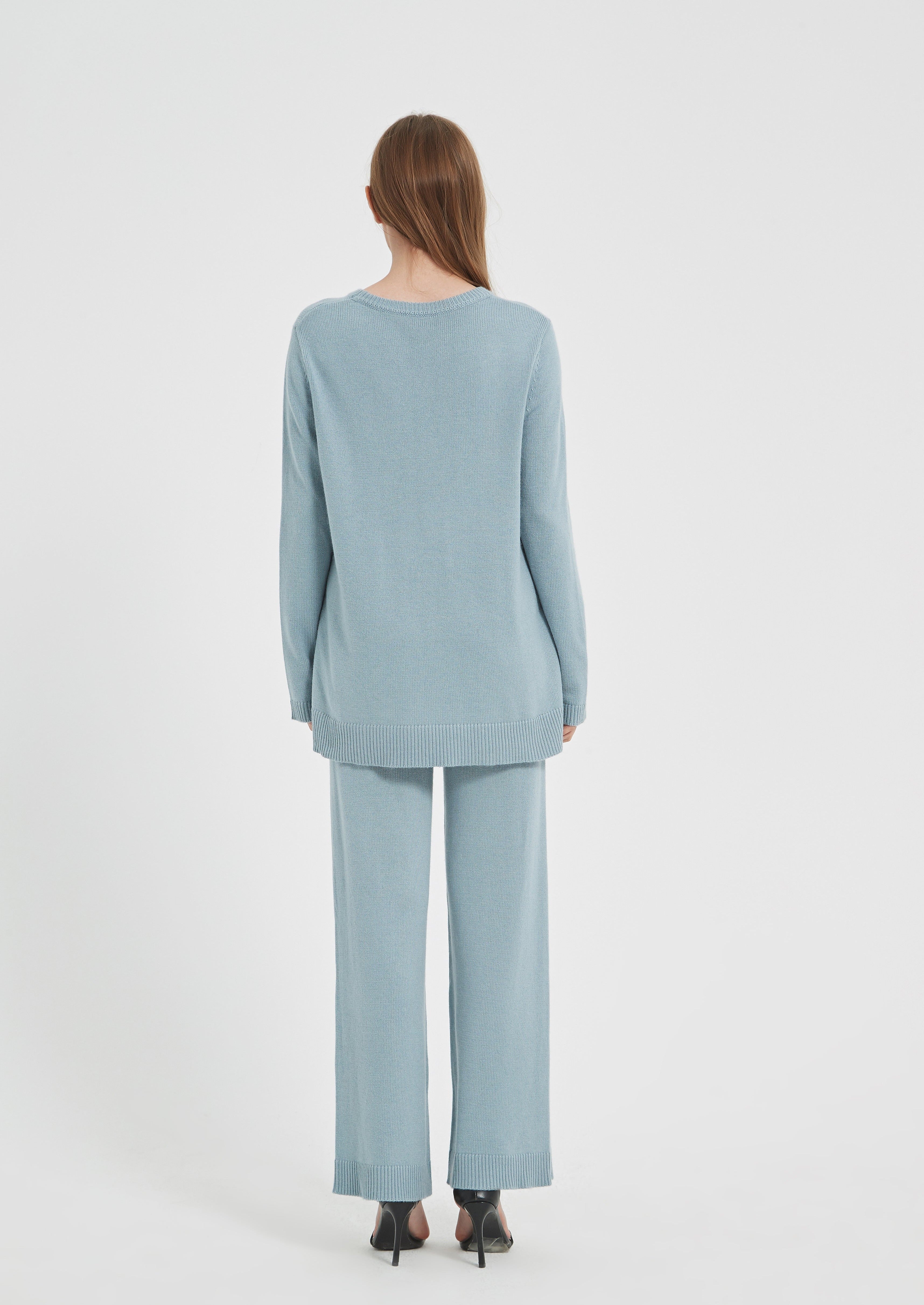 Elandra Knit Sweater - Baby Blue