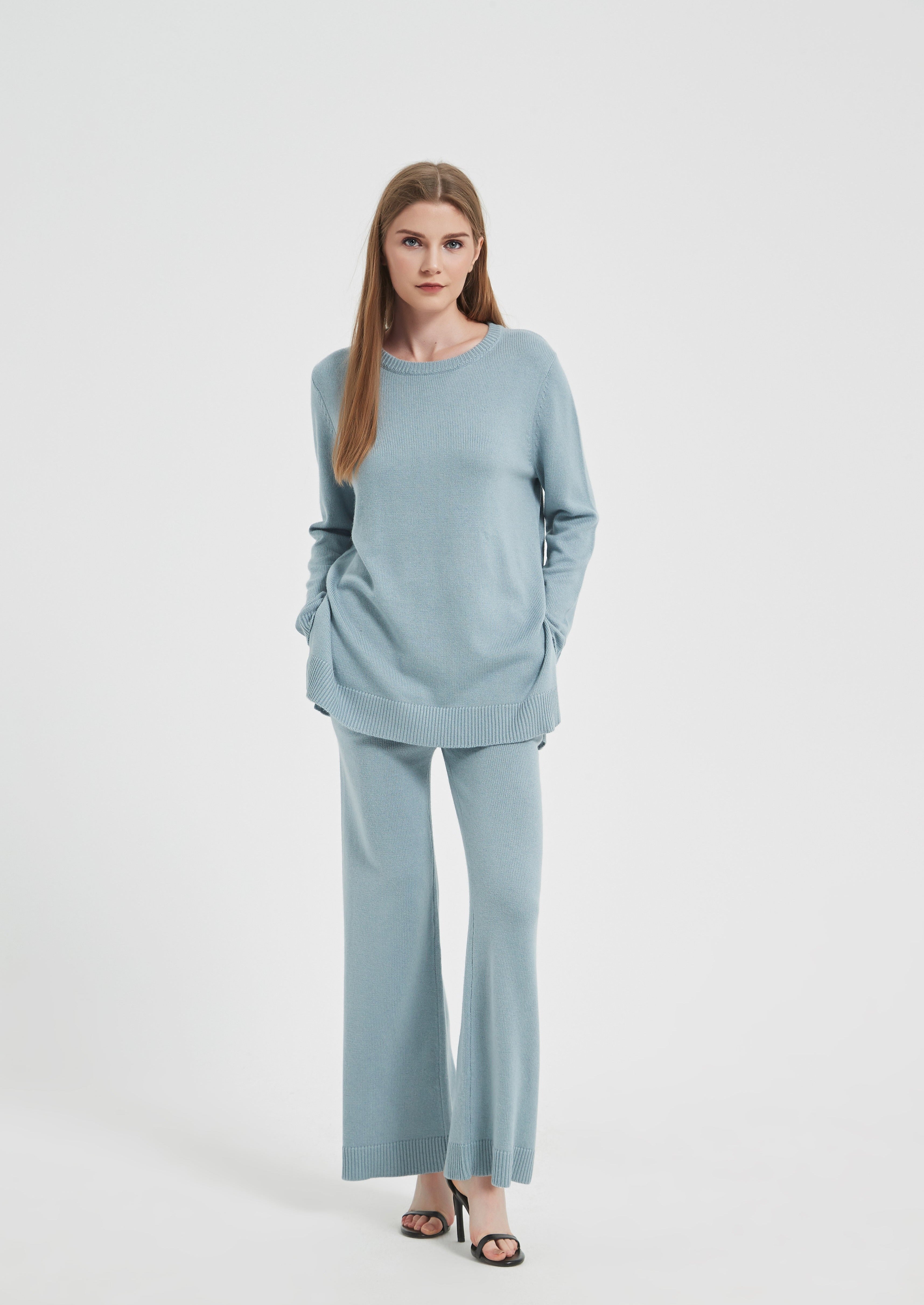 Elandra Knit Sweater - Baby Blue