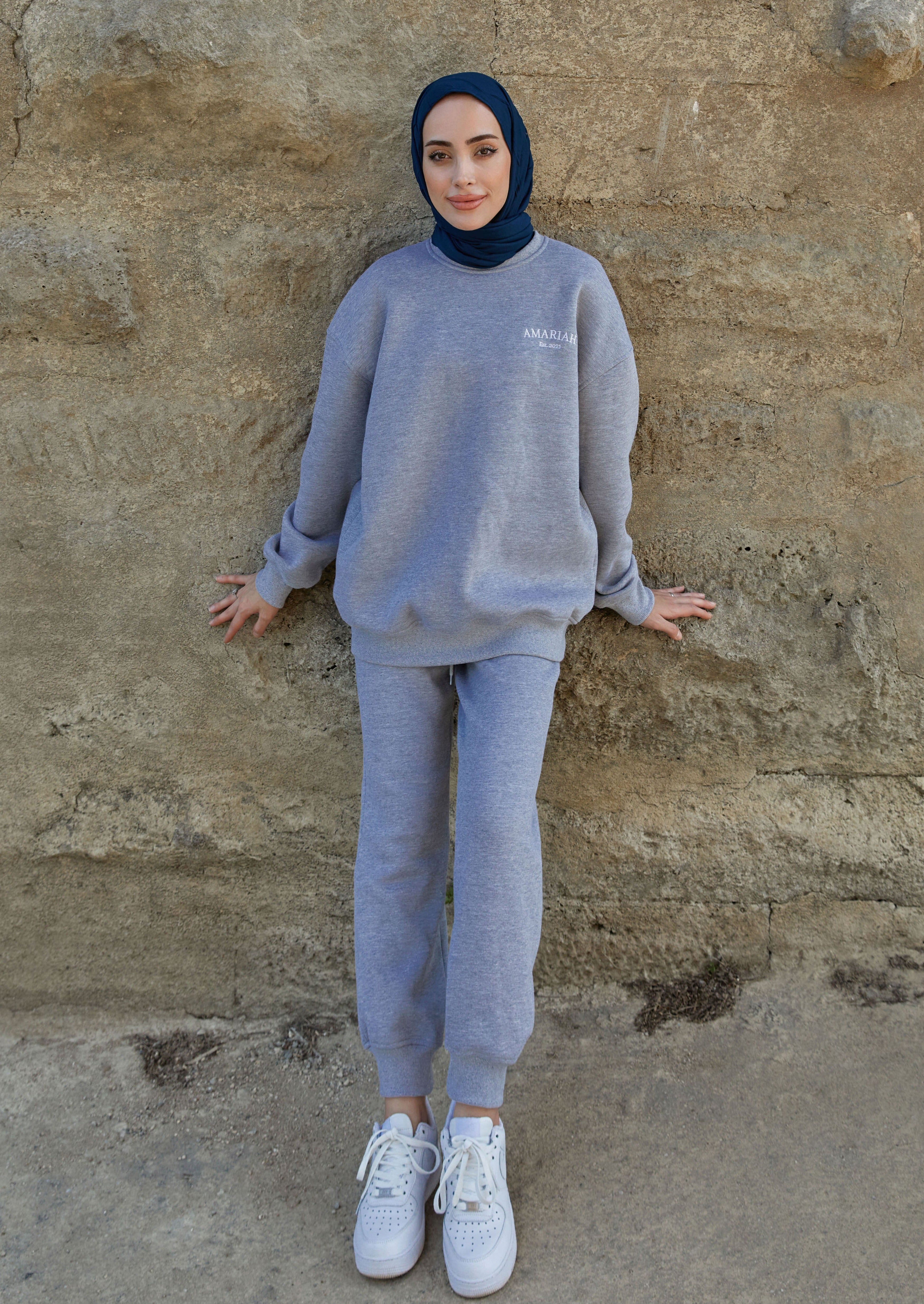 Amariah Oversized Sweatshirt - Heather Grey