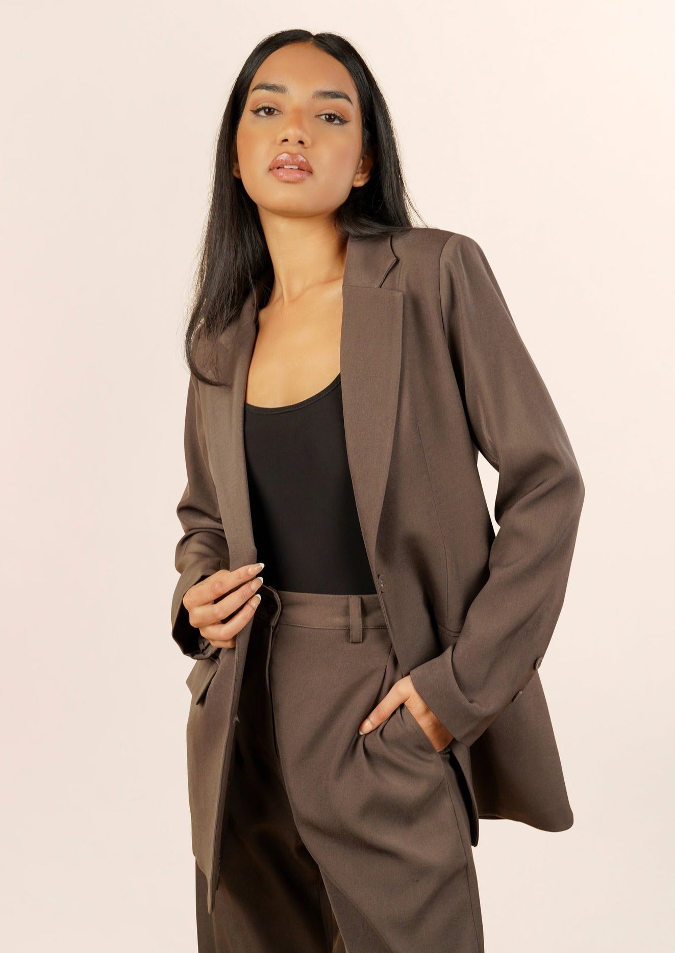 Imara Single Breasted Blazer - Khaki