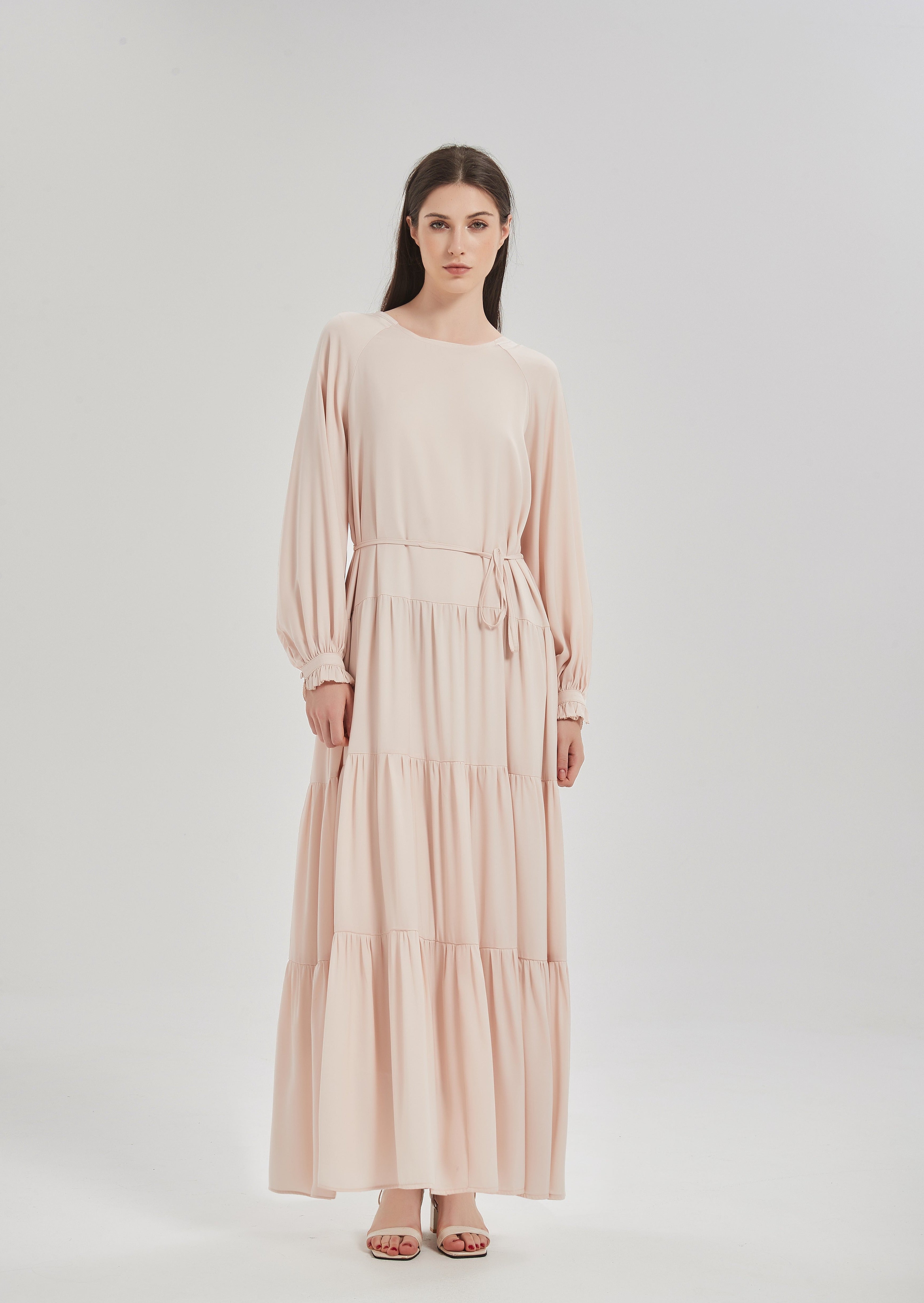 Lydia Tiered Maxi Dress - Cream