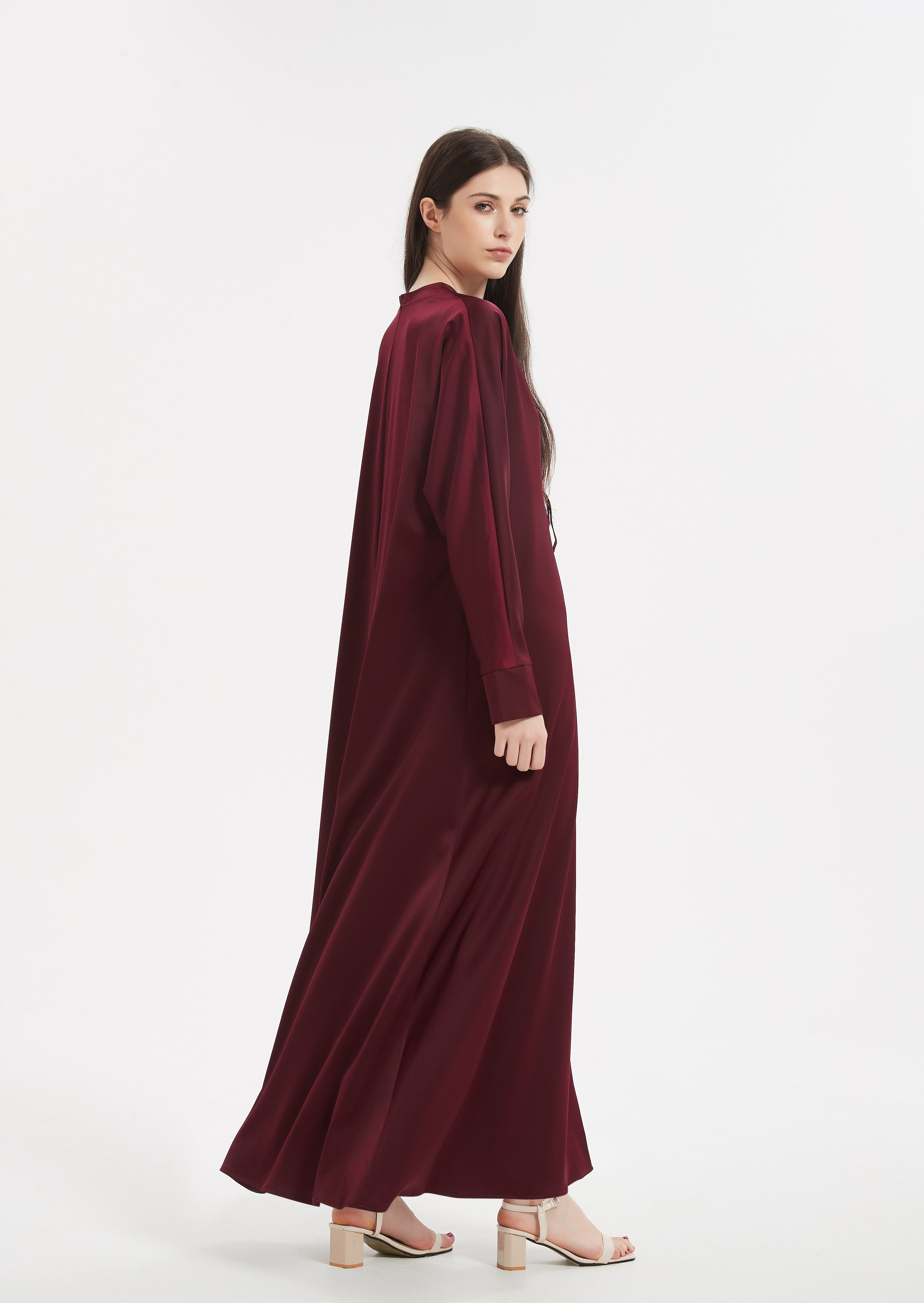 Marwa Tie Front Two Piece Set - Maroon