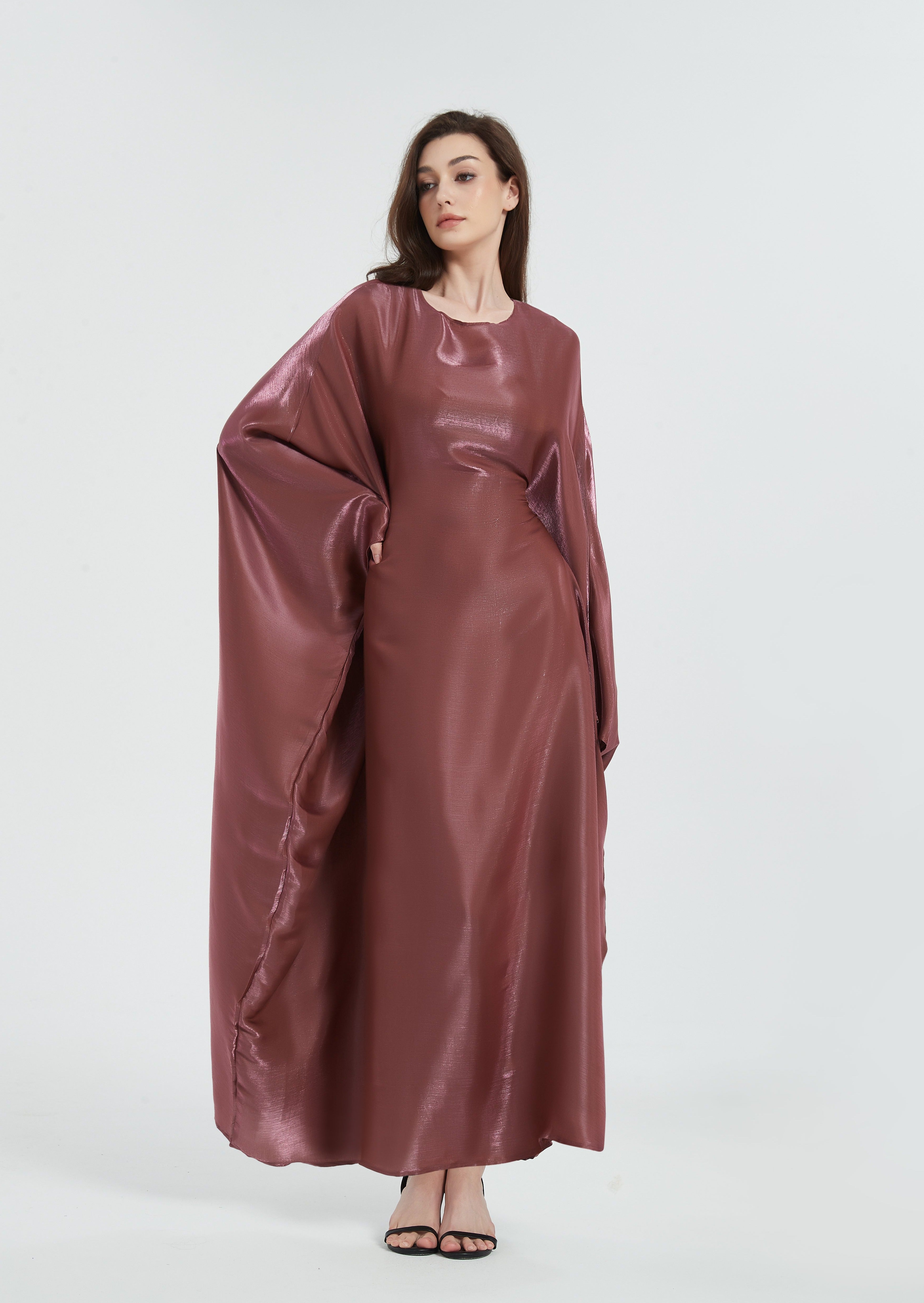 Jamila Two-Piece Kaftan Set - Dark Rose